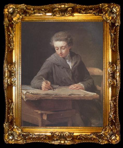 framed  Lepicie, Nicolas Bernard The Young Drafts man (The Painter Carle Vernet,at Age Fourteen) (mk05), ta009-2